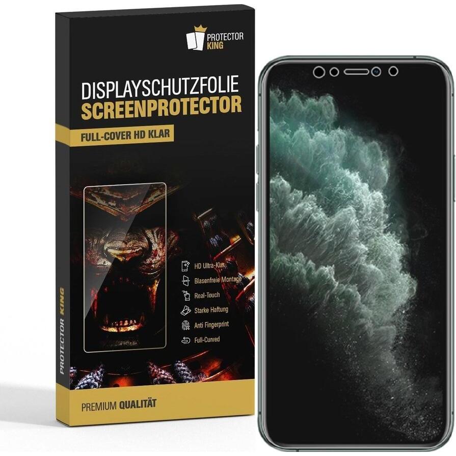 Protectorking 2x Premium Displayschutzfolie 3D KLAR (2 Stück, Apple iPhone XS), Smartphone Schutzfolie
