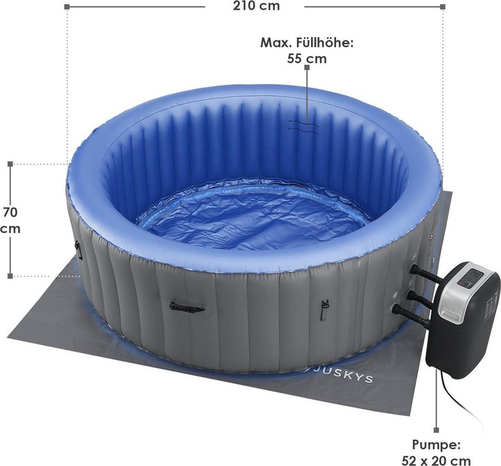 Produktbild Juskys Whirlpool Palmira (6 Pers.)