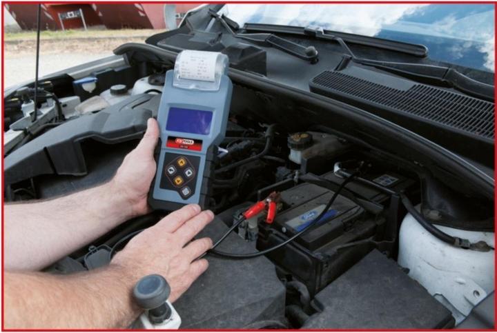 Produktbild KS Tools 12V Digital-Batterie- und Ladesystemtester mit integriertem Drucker (Hand-Multimeter)