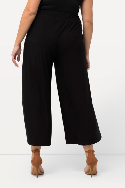 Immagine prodotto Ulla Popken Pantaloni di jersey con spacchetto, taglio della gamba ampio e cintura elastica (58, 60)