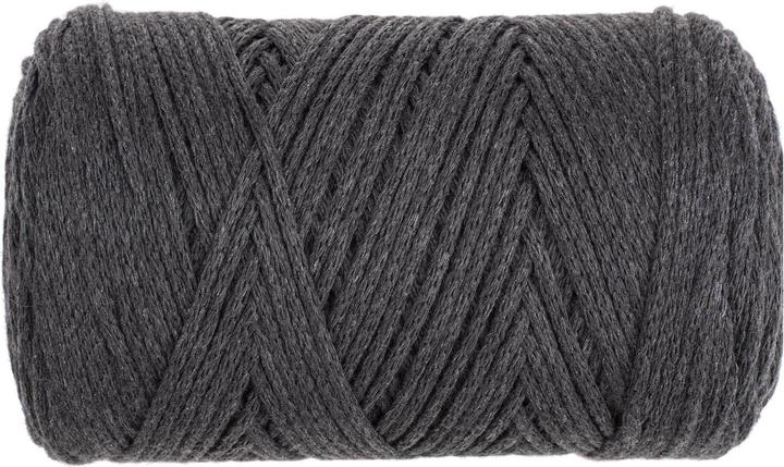 Actual product image Glorex Wool Macramé Cotton 2 mm, 250g, Anthracite (225 m)