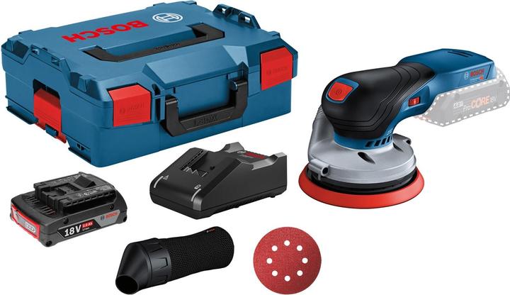 Bosch Hausgeräte Bosch Akku-Exzenterschleifer GEX 18V-125 / 1x 2,0 Ah Akku + Ladegerät in L (Exzenterpolierer)