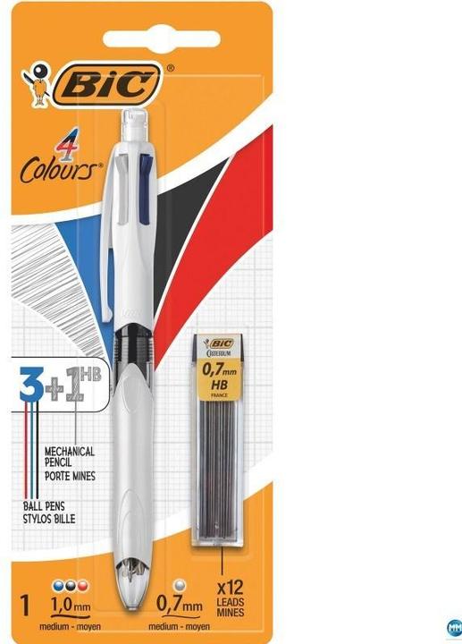 Produktbild Bic 4 Colours Kugelschreiber/Bleistift (White, 1 x)