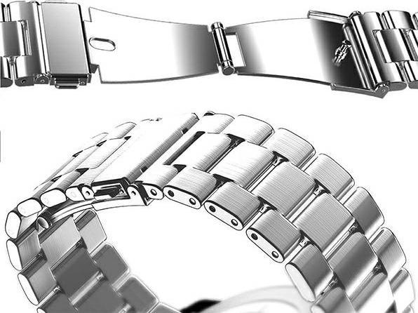 Actual product image pasek Metal Apple Watch 424445 mm srebrnysilver (42 mm, 44 mm, 45 mm, Stainless steel)