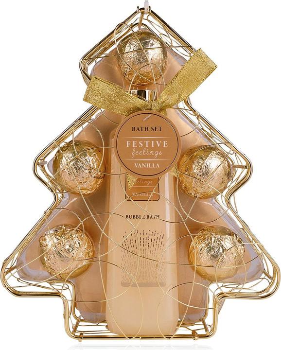 Immagine prodotto Accentra Set regalo FESTIVE FEELINGS in un cesto di filo metallico a forma di albero (Set per la cura dei capelli)
