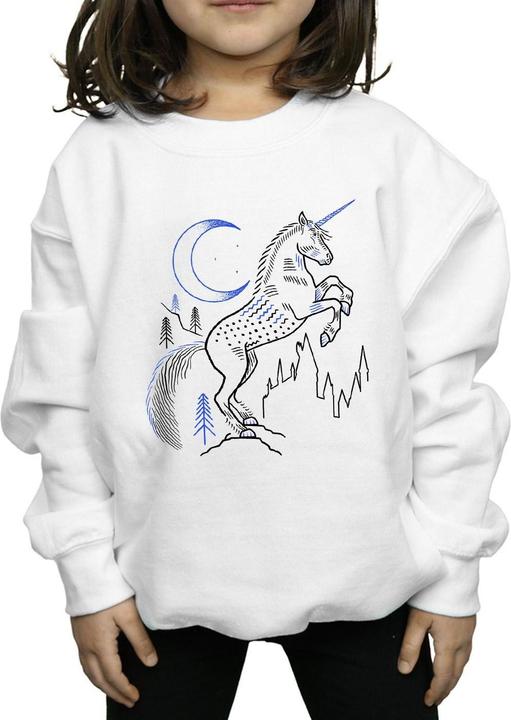 Immagine prodotto Unicorn Line Art Felpa Ragazze (140, 146)