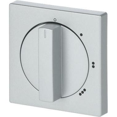 Busch-Jaeger Zentralscheibe mit Drehgriff, mit 2CKA001710A3671, Taster + Schalter, Silber
