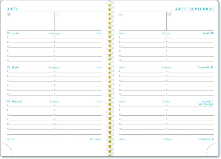 Produktbild Exacompta Agenda de bureau SAD 19S VERONE 2023/2024, 16 mois (16 x 19 cm, Harter Einband)