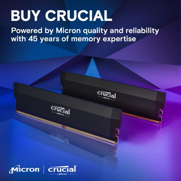 Actual product image Crucial Pro Overclocking (1 x 16GB, 6000 MHz, DDR5 RAM, U-DIMM)