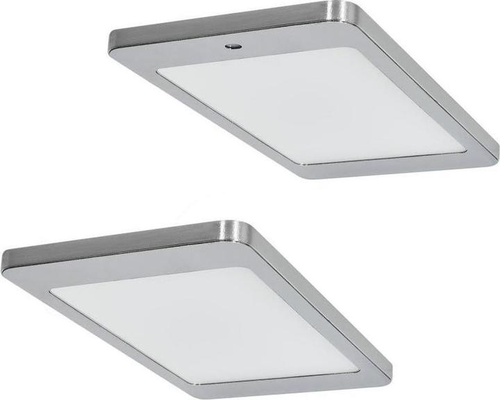 Brinkdöpke LED Unterbauleuchte Kyra 2 x 4,8 W warmweiss Edelstahl Optik Dimmer Konverter Flächen-LE (399 lm)