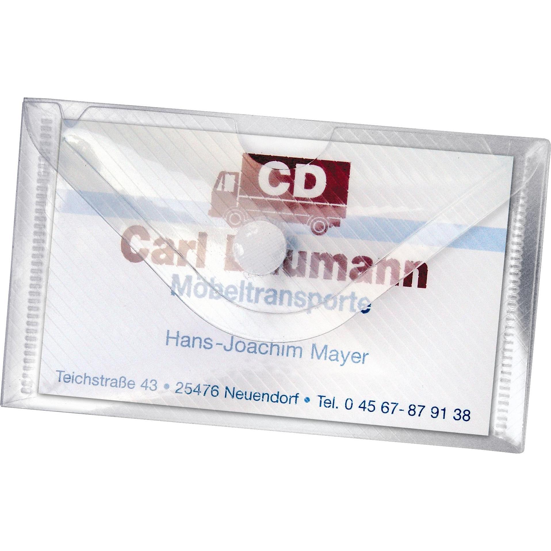 Thumbnail - Veloflex, Kartenaufbewahrung, Visitenkartentasche Crystal oben offen nicht selbstklebend Polypropylen transparent