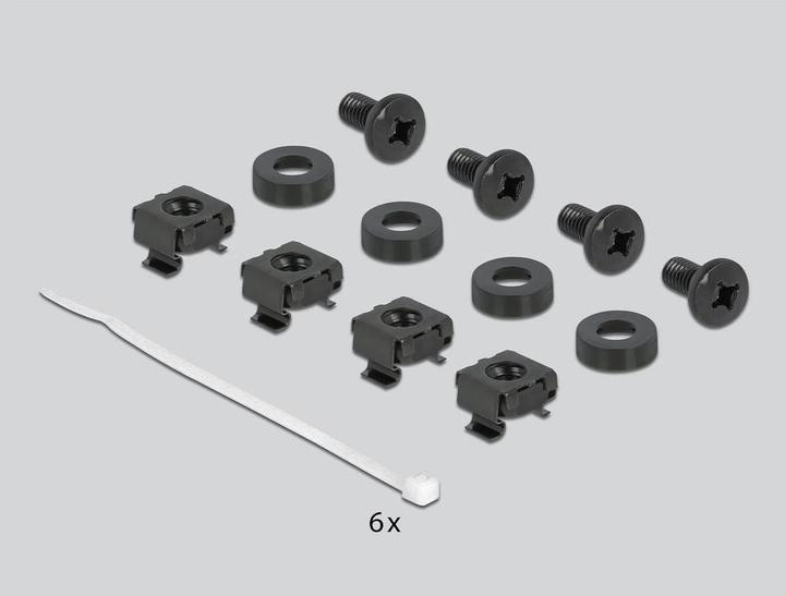 Actual product image Delock 10? Cable management brush strip with cable fixing 1 U black