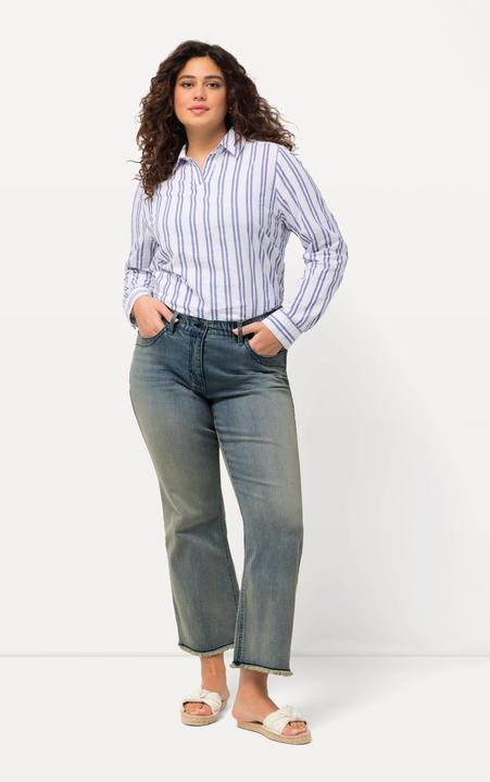 Immagine prodotto Ulla Popken Jeans modello Mary con orli sfrangiati, taglio della gamba dritto e cinque tasche (42)