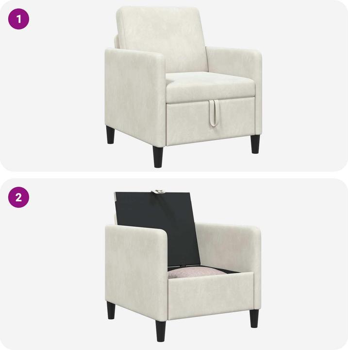 Produktbild vidaXL Sofa mit Stauraum (1-Sitzer)