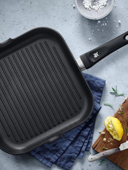 Productafbeelding WMF Grillpan vierkante steakpan 27cm aluminium gecoat PFOA-vrij (27.27 cm, Grillpan, Aluminium)