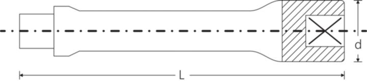 Actual product image Stahlwille Socket wrench extension On