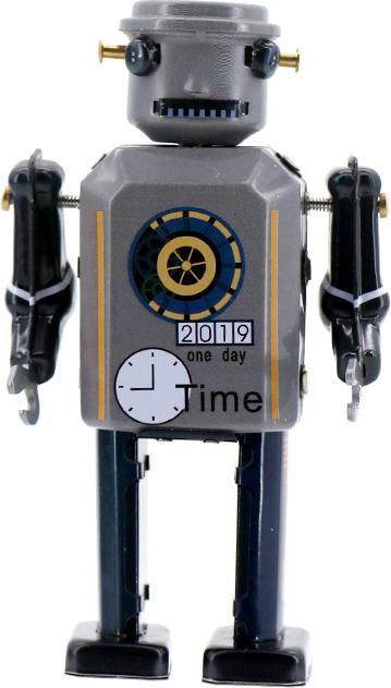 Actual product image Mr & Mrs Tin Robot Time Bot