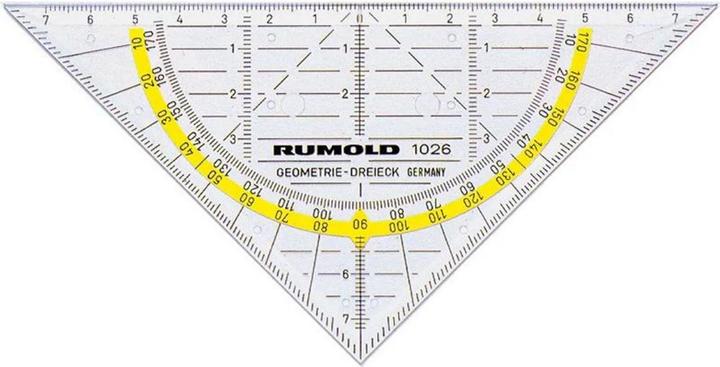 Produktbild Rumold Geodreieck 1026 farbig/transp. (16 cm)