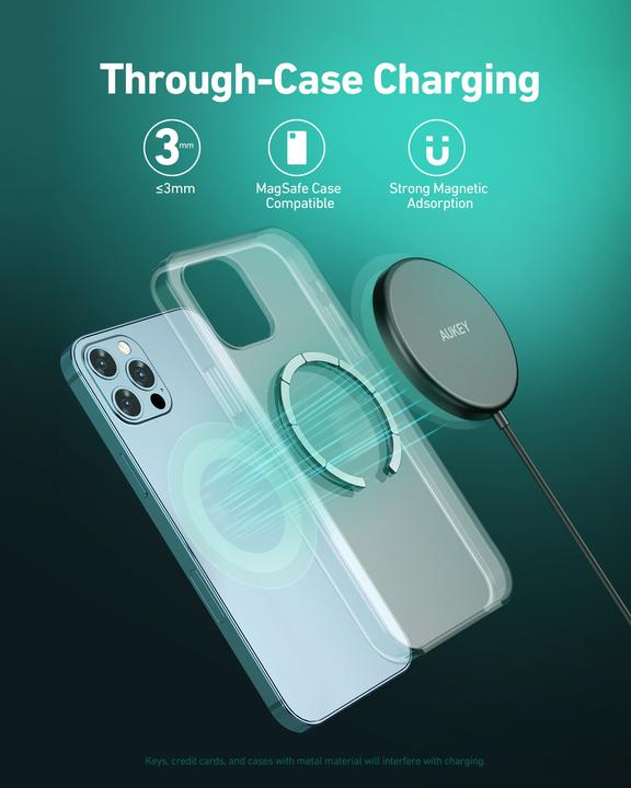 Actual product image Aukey Aircore Magnetic Charger (15 W)