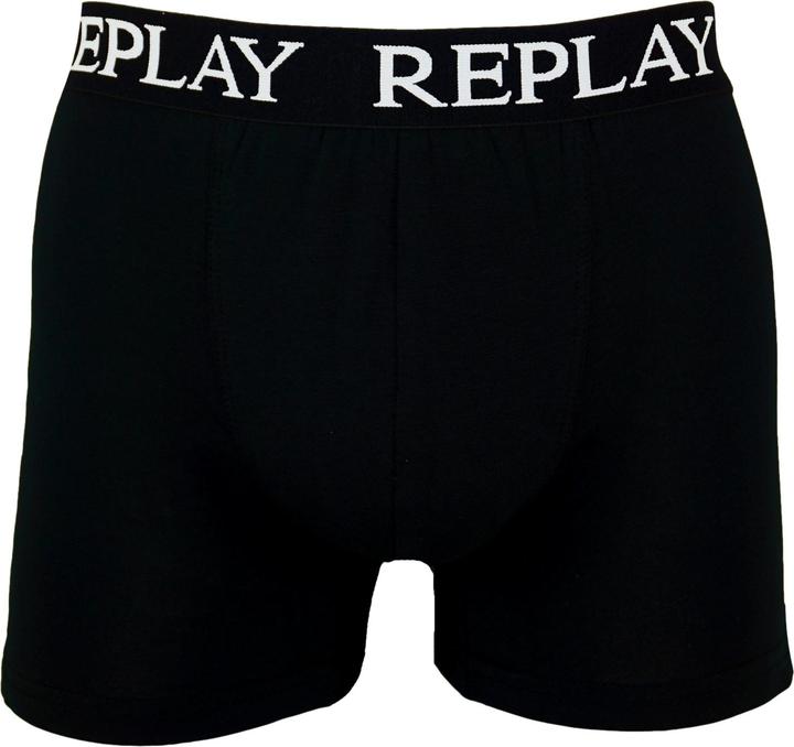 Immagine prodotto Replay Trunk BOXER Style 01/C Basic Cuff Logo im 2er Pack (XL, Confezione da 2)