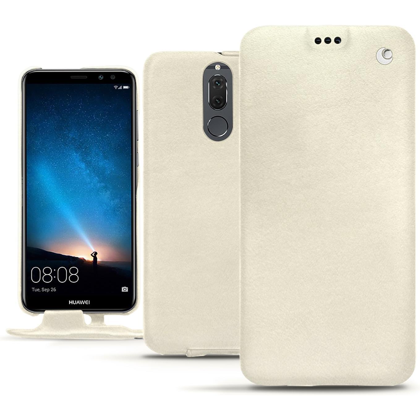 Noreve Lederschutzhülle vertikal (Huawei Mate 10 Lite), Smartphone Hülle, Weiss