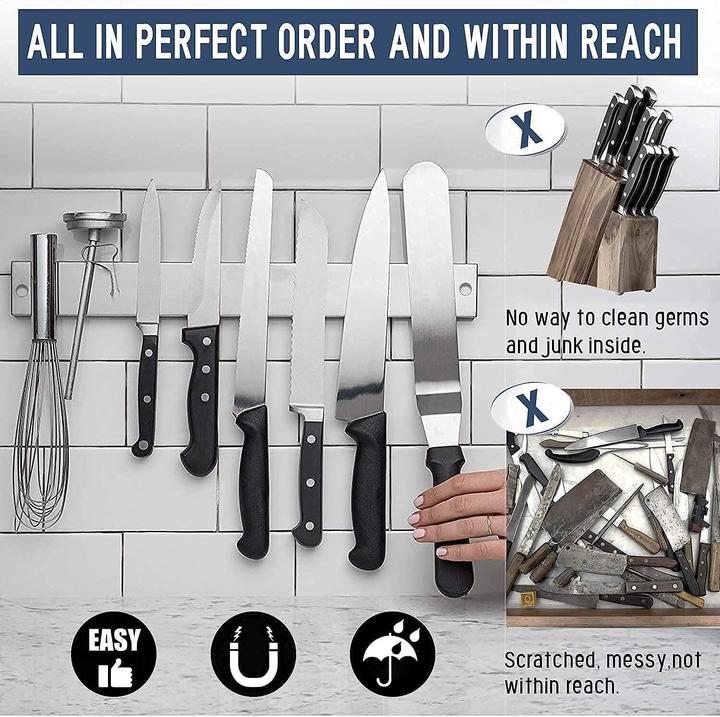 Immagine prodotto AidSci Coltello da bar magnetico in acciaio inox 50 cm