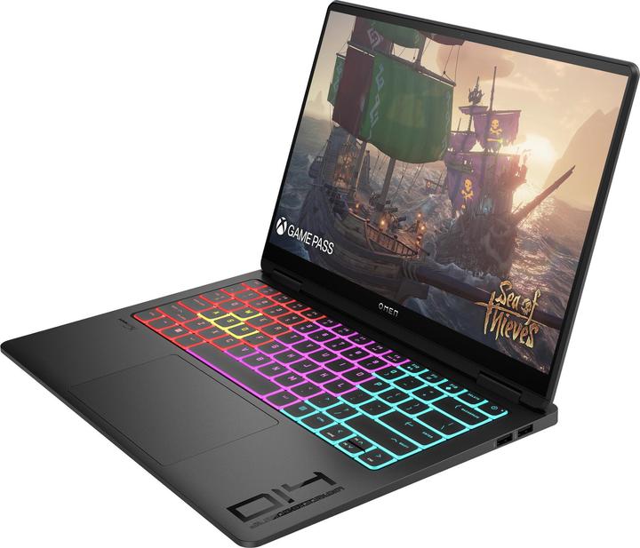 Actual product image HP OMEN 14-fb0174ng 14.0" 2.8k OLED 120Hz, Intel Ultra 7-155H, 16GB RAM, 512GB SSD, RTX 4060, FreeDO (14", Intel Core Ultra 7 155H, 16 GB, 512 GB, DE)