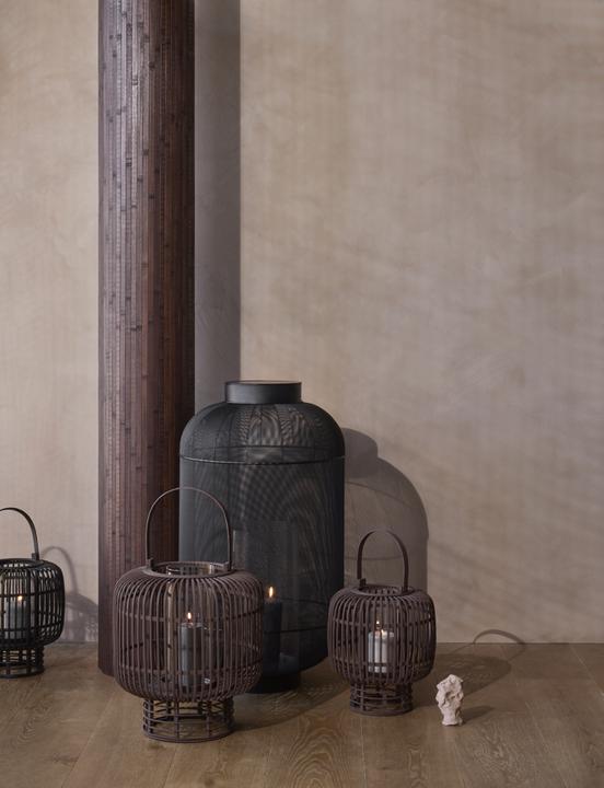 Actual product image Broste Copenhagen Bull lantern metal/glass black 50 cm