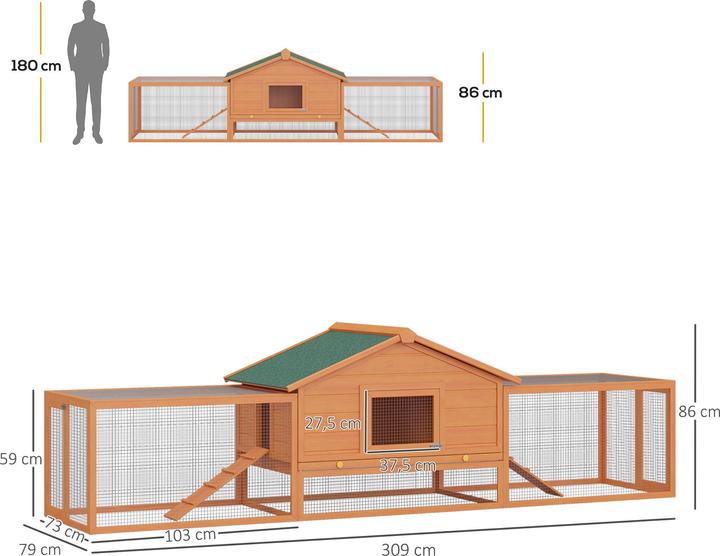 Image du produit PawHut Clapier à lapins