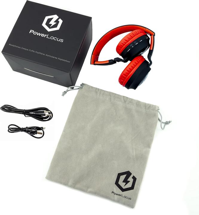 Produktbild PowerLocus Buddy Bluetooth-Kinderkopfhörer black/red