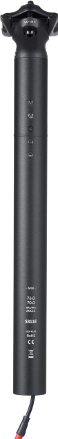 Actual product image Light Skin Dynamo LED Seatpost, Black (31.6mm) (31.60 mm)