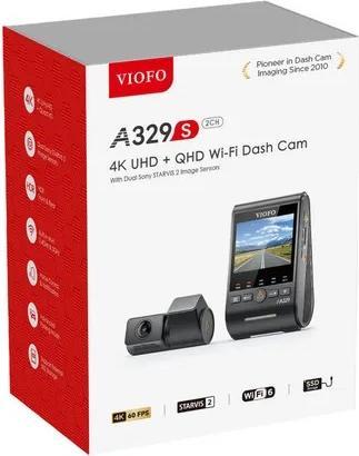 Produktbild Viofo A329 2CH 4K 60FPS + 2K WiFi, GPS (Bluetooth, Eingebautes Display, GPS-Empfänger, 4K)