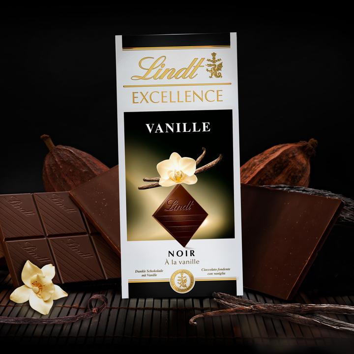 Image du produit Lindt Tablette de chocolat noir Excellence Vanille (100 g)