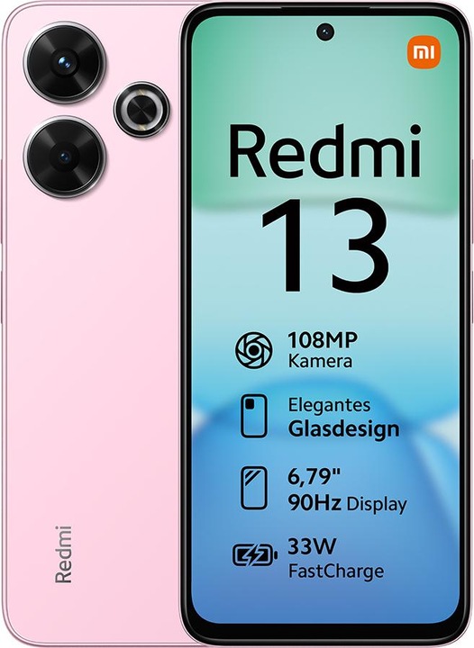 Productafbeelding Xiaomi REDMI 13 128GB PARELROZE (128 GB, Parel Roze, 6.79", Hybride dubbele SIM, 108 Mpx, 4G)