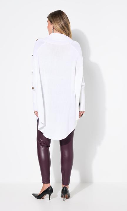 Produktbild Miamoda Pullover, Poncho-Style, Zopfmuster, Zipfelsaum (56)