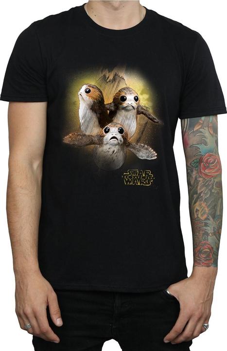 Image du produit Star Wars T-Shirt homme en coton brossé Porg (M)