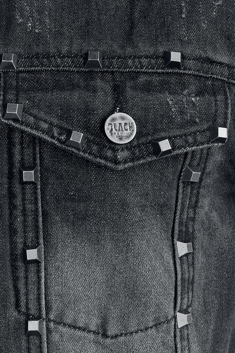 Image du produit Black Premium Vest with pyramid studs (XXL)