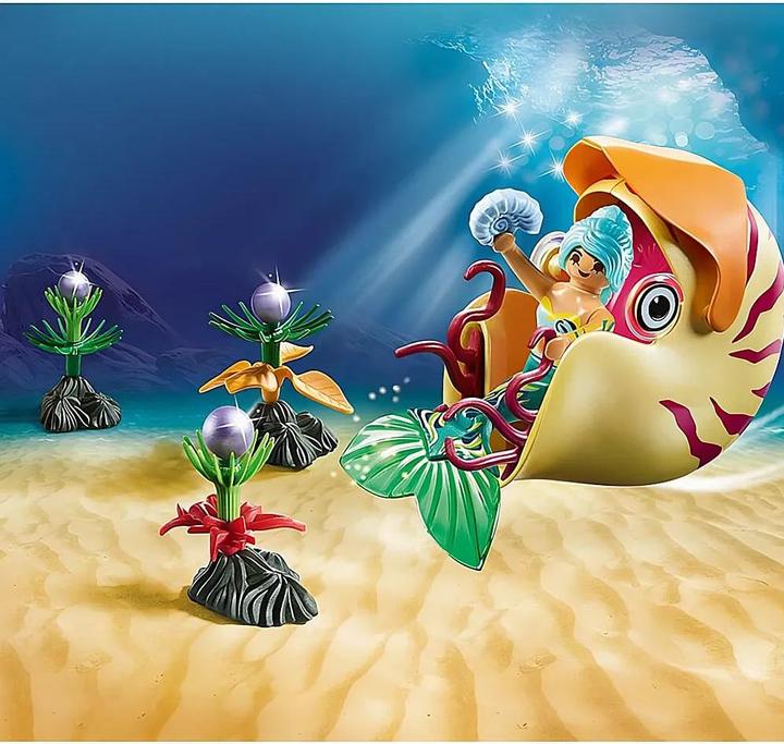 Actual product image Playmobil Mermaid with snail gondola (70098, Playmobil Magic)
