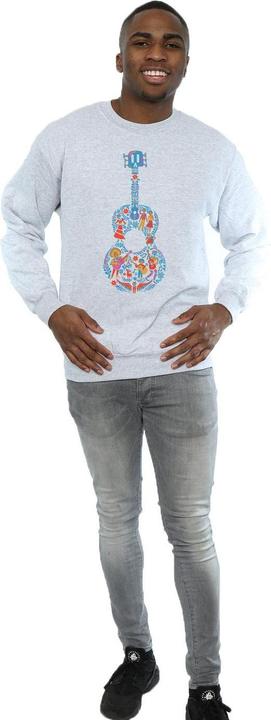 Actual product image Disney Mens Coco Guitar Pattern Sweatshirt (L)