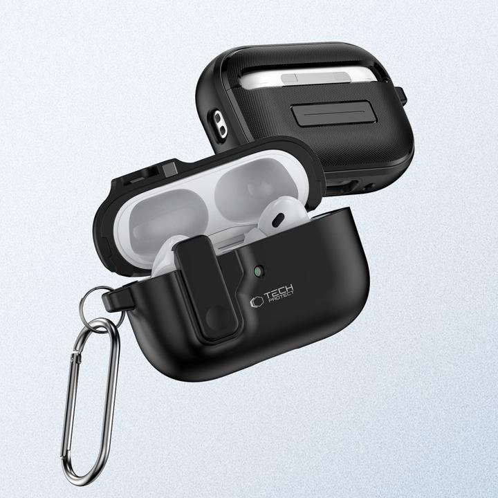 Produktbild Tech-Protect SLIM HOOK Apple AIRPODS PRO 1 / 2 BLACK (Kopfhörer Tasche)