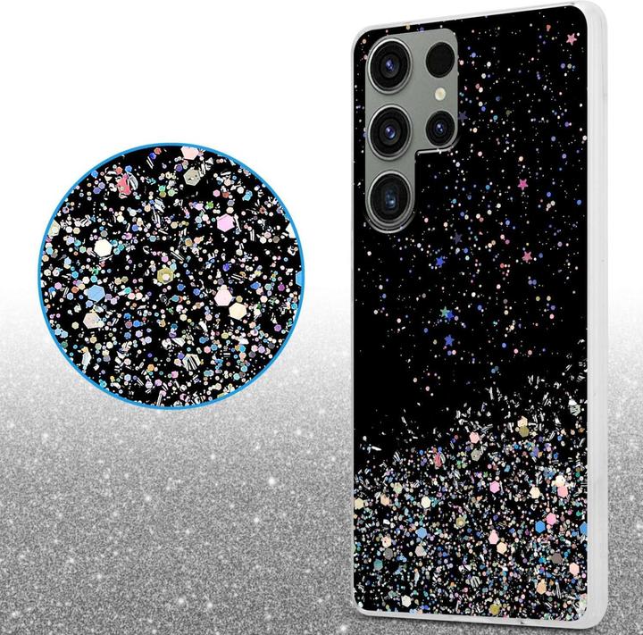 Actual product image Cadorabo Bumper Case for Samsung Galaxy S23 ULTRA TPU funkelnder Glitter (Samsung Galaxy S23 Ultra)