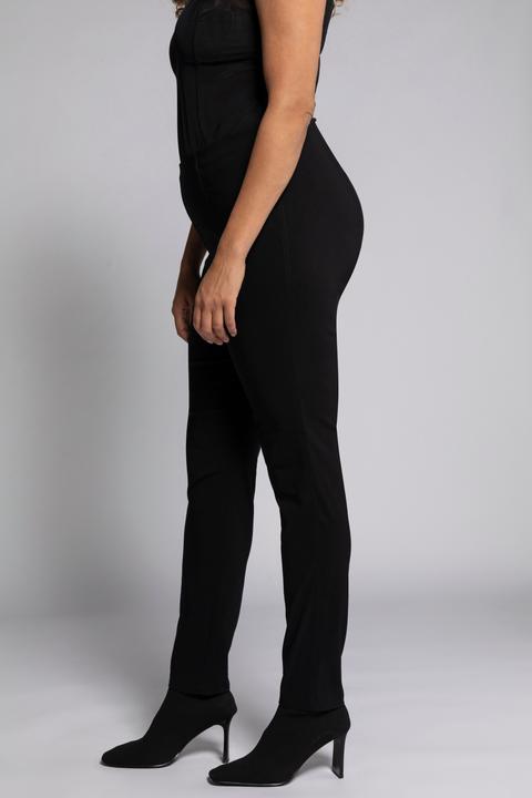 Actual product image Ulla Popken Bengaline Slim Leg Sienna Fit Elastic Waist Pants (56)