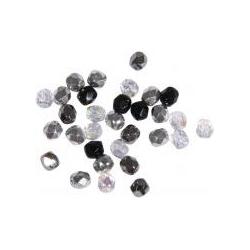 Rayher Glas Schliffperle, 4mm ø, kristall, 100 Stück