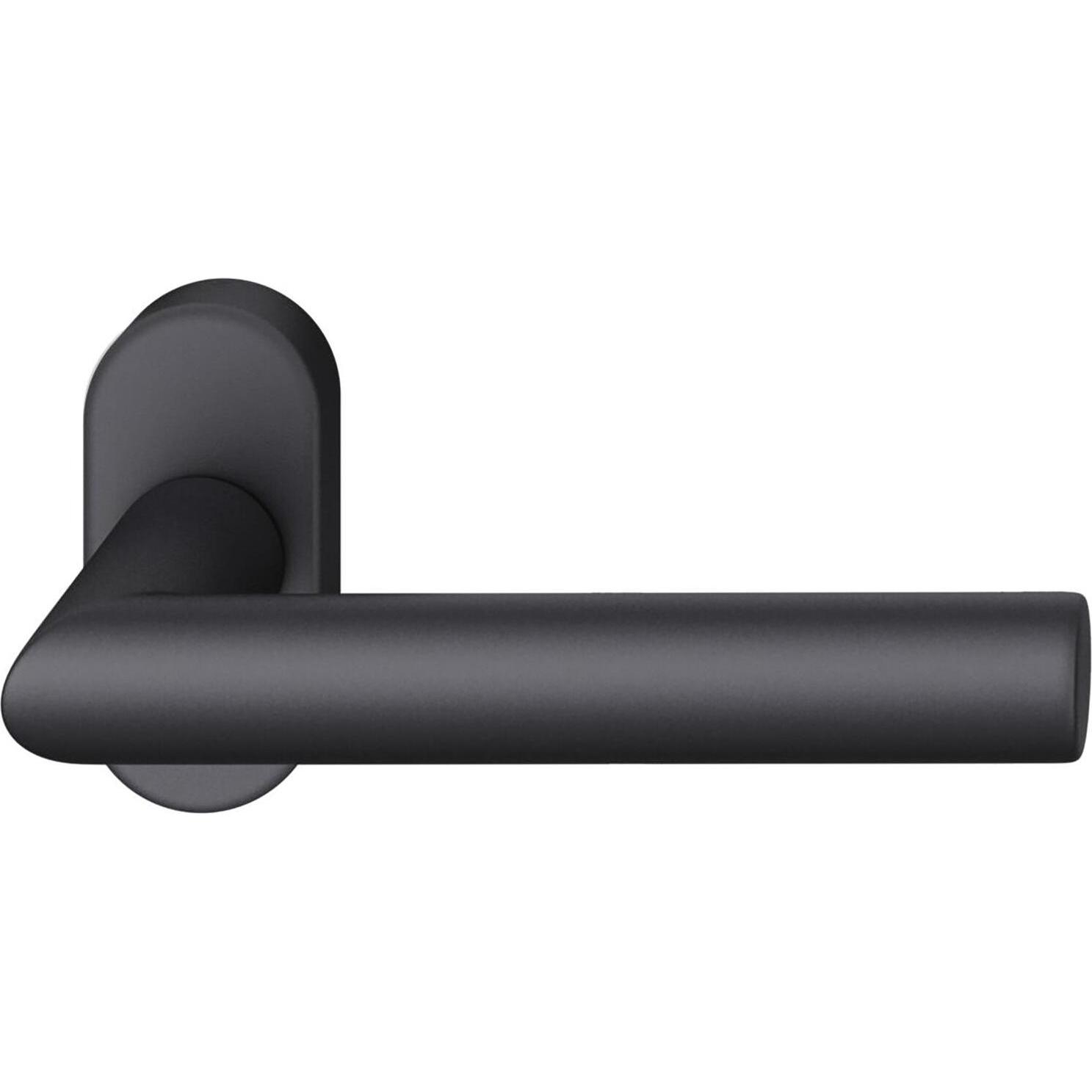 Thumbnail - FSB, Türgriff + Fenstergriff, Rahmentürdrücker 09 1076 Hochhaltefeder B ovale Rosette Aluminium schwarz (Türgriff)