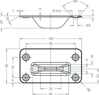 Immagine prodotto Glutz Conchiglie di chiusura da pavimento 11053