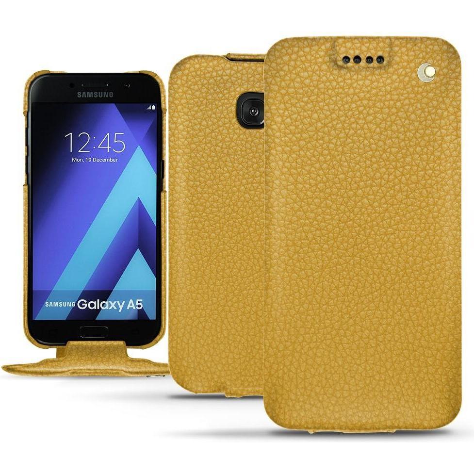 Noreve Lederschutzhülle vertikal (Samsung Galaxy A5 (2017)), Smartphone Hülle, Orange