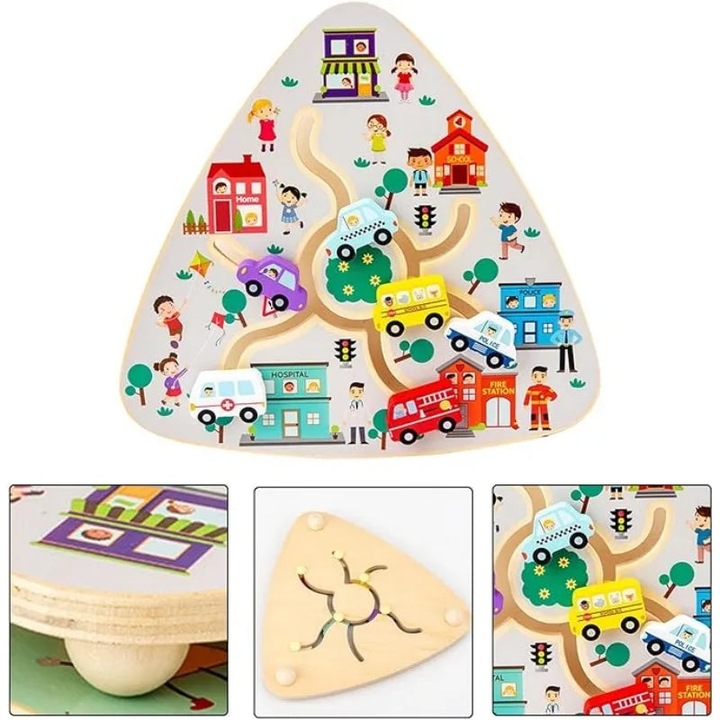 Immagine prodotto Activity Board Schede labirinto Giocattolo di legno Animali Frutta Forma Digitale Scivolare Puzzle Abbinamento