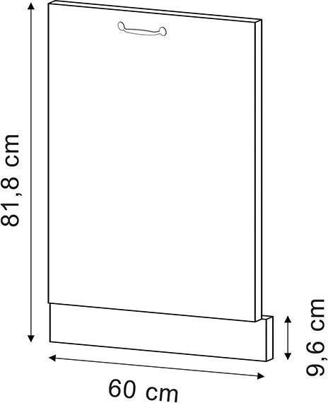 Produktbild Vicco Geschirrspülblende R-Line, Blau-Grau/Goldkraft Eiche, 60 cm, AP Anthrazit