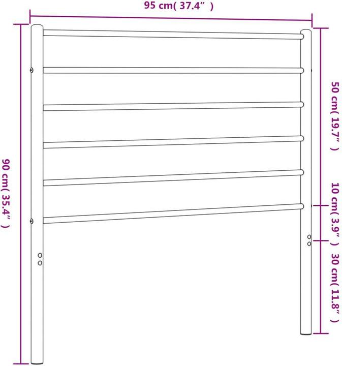 Image du produit vidaXL Kopfteil (95 x 3 x 90 cm)