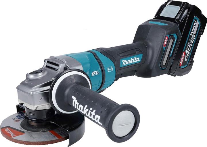 Makita Cordless angle grinder 40V max. / 4.0 Ah, 2 batteries + charger in MAKPAC (125 mm)